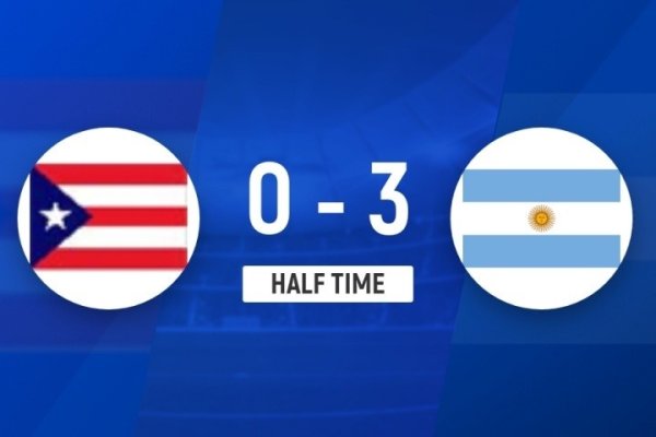 半场-阿根廷3-0波多黎各 梅西中框+助功  蒙铁尔暴力斩麦卡连进两球